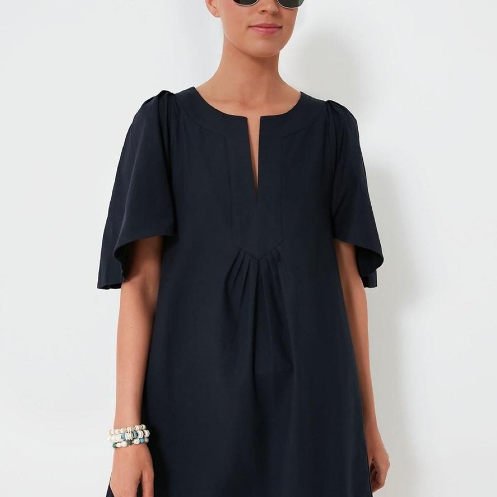 Pomander Place New With tags Deep Navy Finley Flutter Sleeve Dress